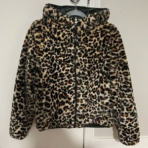 Reversible faux fur jacket